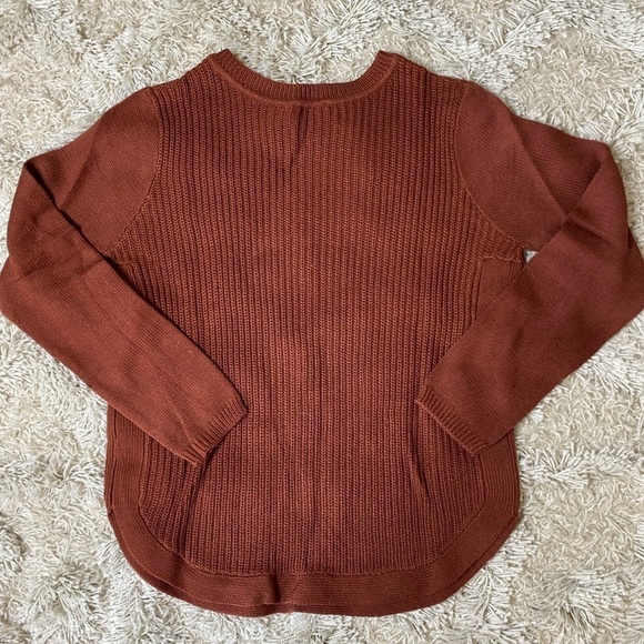 RD Style Josslyn NWT V Neck Chunky Cotton Blend  Pullover Sweater Size Large - Picture 4 of 8